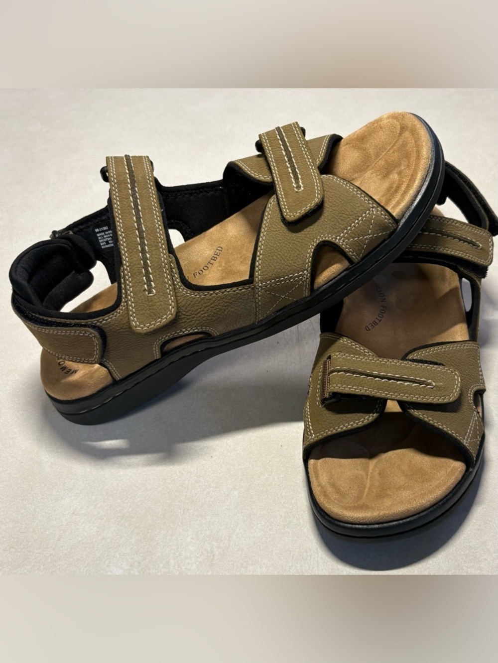 Men's Comfort Sandals - Dark Tan Adjustable Straps